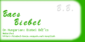 bacs biebel business card